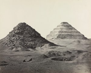 Die Pyramiden von Saqqara, von Nordosten, 1858