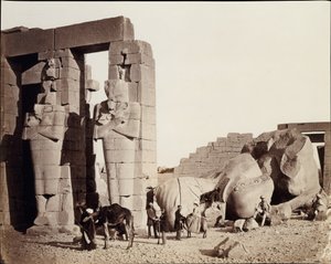 Das Rameseum von El-Kurneh, Theben von Francis Frith