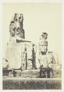 Die Statuen von Memnon, Ebene von Theben, 1857 von Francis Frith