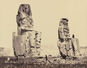 Die Statuen der Ebene, Theben, 1858