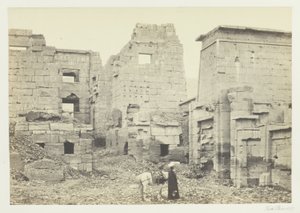 Der Tempelpalast, Medinet Haboo von Francis Frith