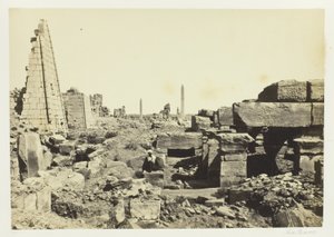 Ansicht bei Karnak, vom Granitpylon von Francis Frith