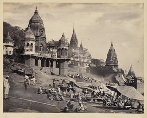 Ganges-Ufer und Manikarnika Ghat