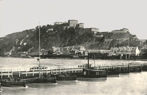 Die Festung Ehrenbreitstein am Rhein, Deutschland, 1895 von Frith and Co