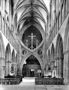 Das Kirchenschiff, Wells Cathedral, Somerset, England, 1924-1926 von Frith and Co
