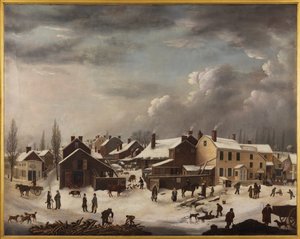 Winterszene in Brooklyn von Francis Guy