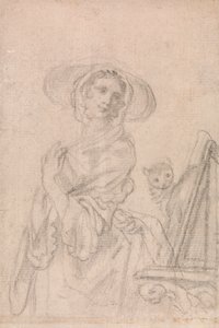 Eine Studie für "Sehen -- La Vue" (Einer der fünf Sinne) von Francis Hayman