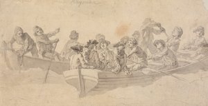 Figuren in Booten von Francis Hayman