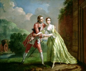 Robert Lovelace bereitet sich darauf vor, Clarissa Harlowe zu entführen, aus 