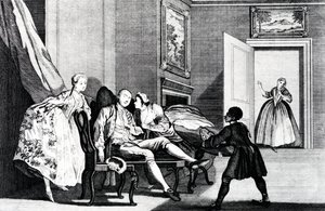 Ein Kuss stehlen, ca. 1743 von Francis Hayman