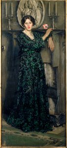 Die Dame der Nelke, ca. 1919 von Francis Henry Newbery
