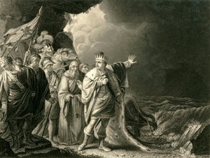 Knud tadelt seine Höflinge, ca. 1840 von Francis Holl