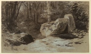 Felsen im Wald von Francis Hopkinson Smith