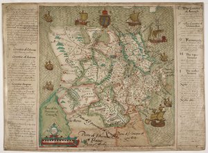 Karte von Ulster von Francis Jobson