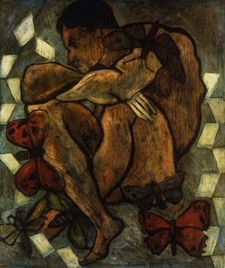 Nackter Mann mit Schmetterlingen von Francis Picabia