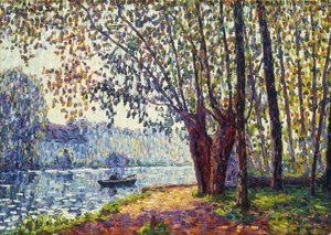 Sonniger Morgen am Ufer der Loing