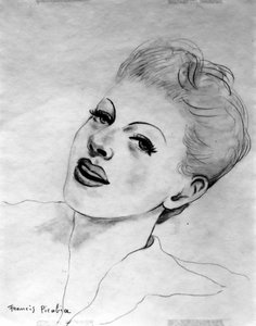 Gesicht einer zurückgelehnten Frau von Francis Picabia