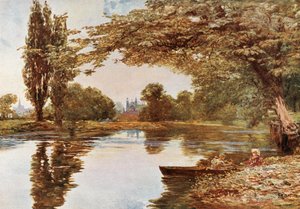 Eton College Chapel von der Themse aus gesehen