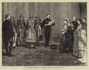 Ihre Majestät empfängt die burmesische Botschaft im Windsor Castle von Francis S. Walker