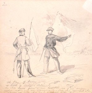 Flagge des Waffenstillstands, ca. 1860 von Francis Schell