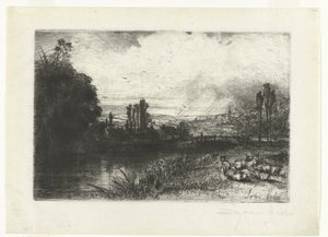 Der Fluss Test von Francis Seymour Haden (Sir) (signed by artist)