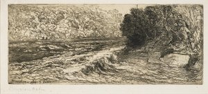 Ein guter Platz für einen Lachs, 1889 von Francis Seymour Haden