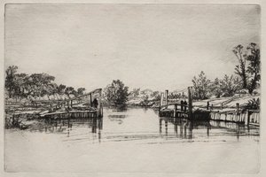 Egham Schleuse von Francis Seymour Haden