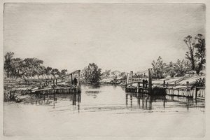 Egham Lock von Francis Seymour Haden