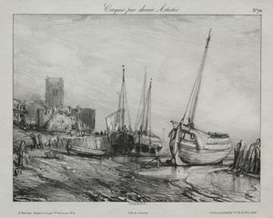 Fischerboote am Strand von Francis Seymour Haden