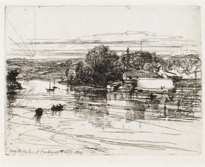 Von der Brücke in Cardigan von Francis Seymour Haden