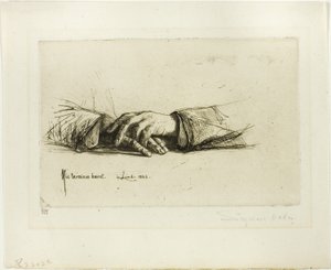 Gefaltete Hände von Francis Seymour Haden