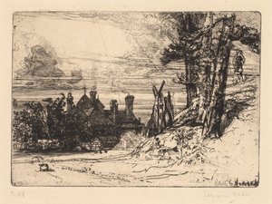 Horsleys Haus in Willesley, 1865 von Francis Seymour Haden