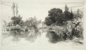 Shere Mill Pond Die größere Platte, 1860 von Francis Seymour Haden