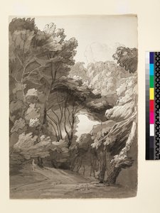 Eine bewaldete Landschaft, 1788 von Francis Towne