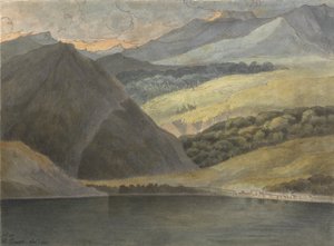 Ansicht auf den Lago Maggiore am Abend, 1781