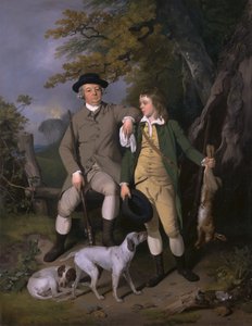 Porträt eines Sportlers mit seinem Sohn, 1779 von Francis Wheatley