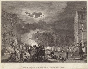 Aufruhr in der Broad Street im Jahr 1780 von Francis Wheatley