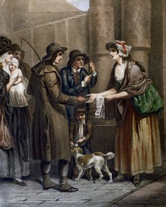 Verkäufer von Notenblättern für neue Lieder, Gravur von Francis Wheatley (1747-1801) aus Cries in London, Vereinigtes Königreich von Francis Wheatley