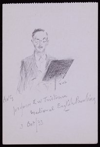 Porträt von Professor EW Tristram von Francis Wilfred Lawson