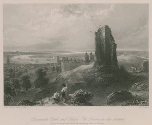 Greenwich Park und Palast, Alt-London in der Ferne von Francis William Topham