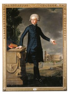 Porträt von Don Juan Despuig y Zaforteza, ganzfigurig, in einem schwarzen Anzug, signiert und beschriftet von Francisco Agustín y Grande