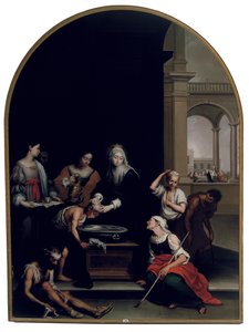 Die Barmherzigkeit der Heiligen Isabel von Ungarn, nach Murillo von Francisco Augustin y Grande