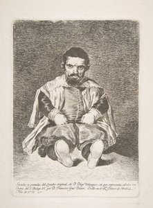 Ein Zwerg bekannt als El Primo nach Diego Velázquez, 1778 von Francisco de Goya