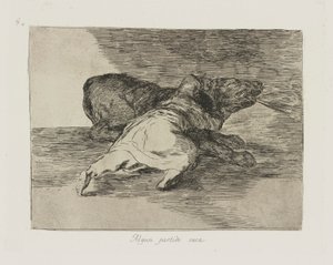 Er bekommt etwas daraus, pl. 40 aus der Serie Die Schrecken des Krieges von Francisco de Goya