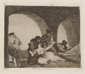 Bittere Anwesenheit, pl. 13 aus der Serie Die Schrecken des Krieges von Francisco de Goya