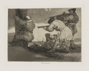 Barbaren!, pl. 38 aus der Serie Die Schrecken des Krieges von Francisco de Goya