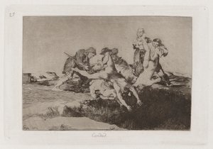 Caridad (Nächstenliebe), Tafel 27 aus Los desastres de la guerra (Die Schrecken des Krieges) von Francisco de Goya