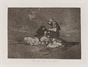 Wozu dient eine Tasse?, Platte 59 aus Los desastres de la guerra (Die Schrecken des Krieges)