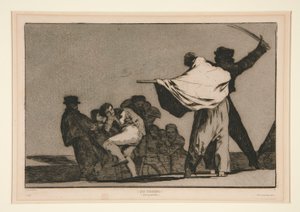 Bekannte Torheit, unnummerierte Platte aus der Serie Los proverbios von Francisco de Goya
