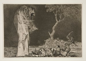 Disparate de miedo (Die Torheit der Angst), Platte 2 aus Los proverbios von Francisco de Goya